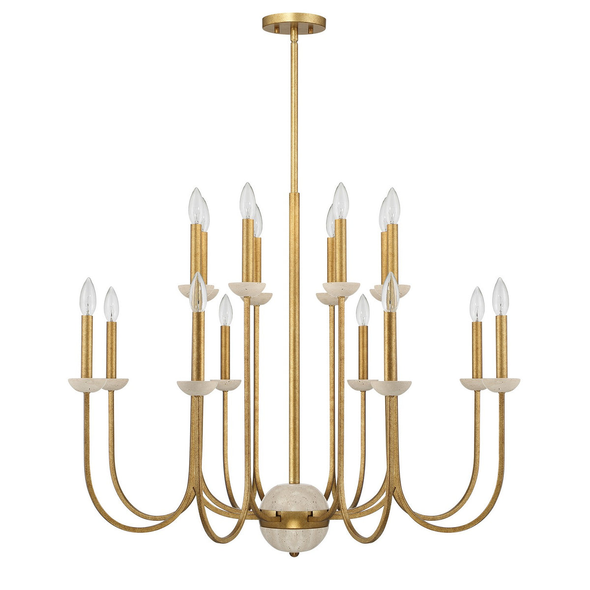Oakhurst 16 Light Chandelier in Antique Gold