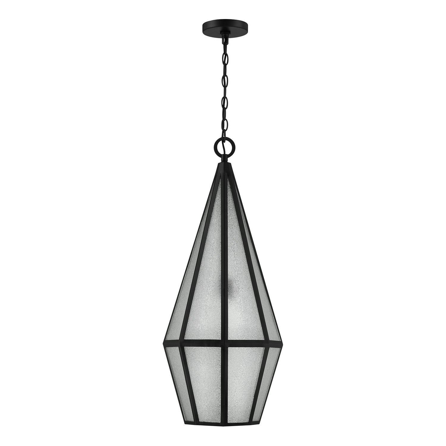 Lanterne suspendue d'extérieur Peninsula One Light en noir mat