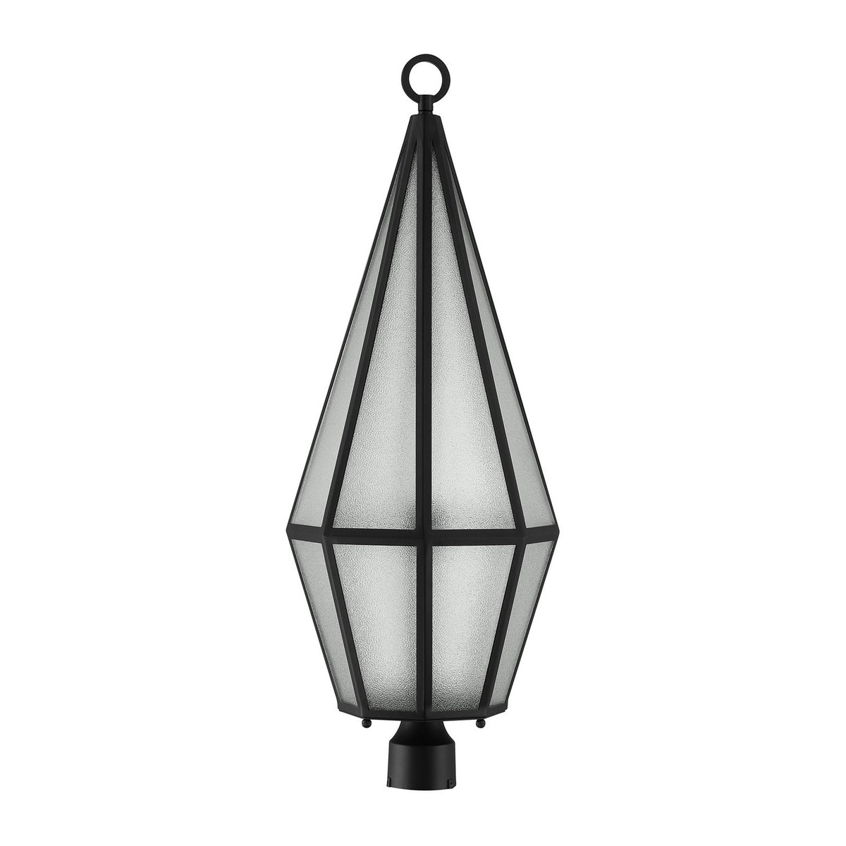 Peninsula One Light Outdoor Post Lantern in Matte Black
