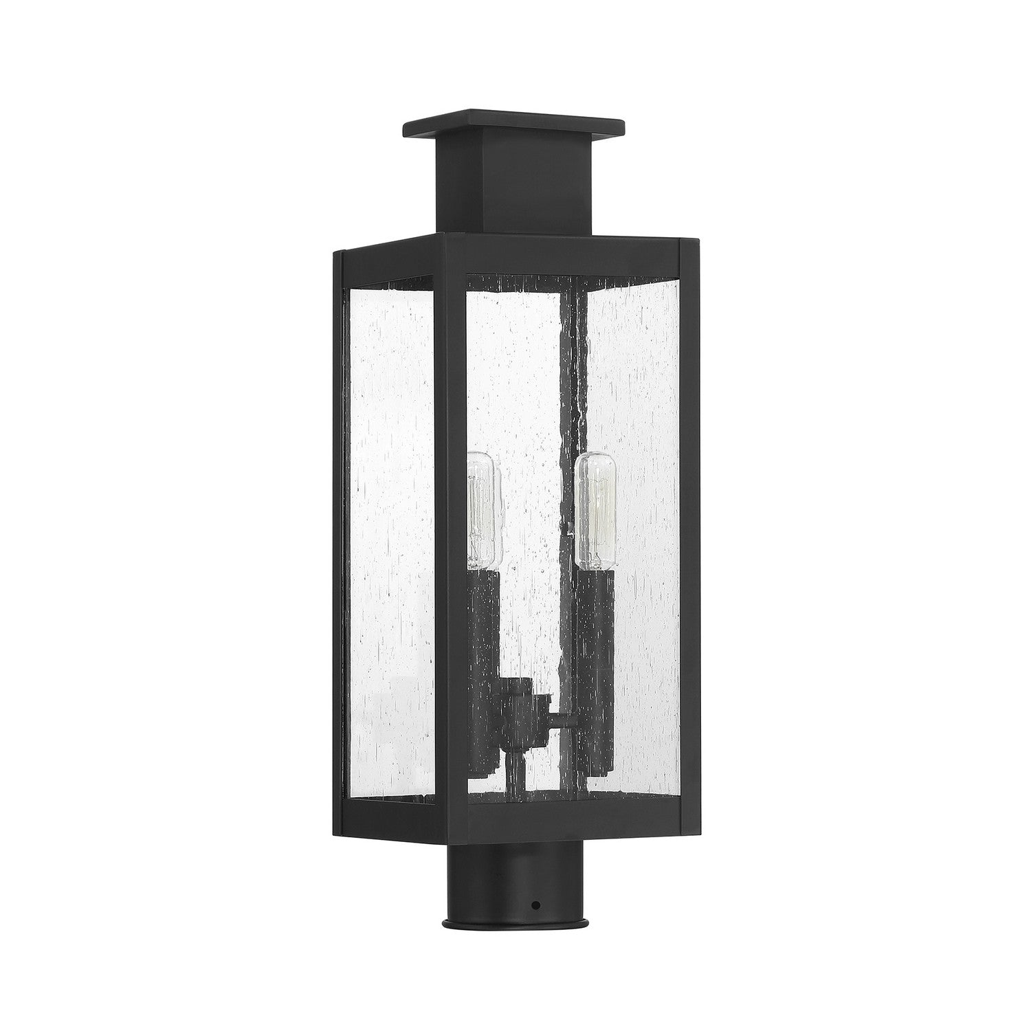 Lampadaire d'extérieur à trois lumières Ascott en noir mat
