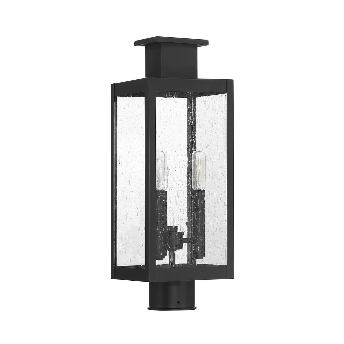 Ascott Three Light Outdoor Post Lantern in Matte Black