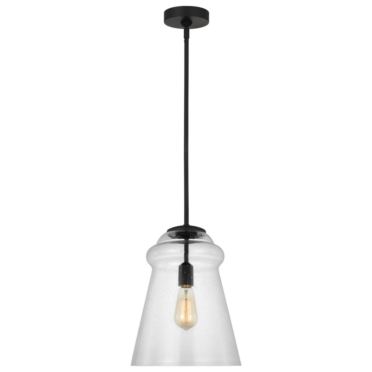 Loras One Light Pendant in Midnight Black