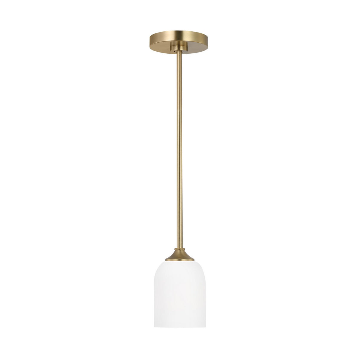 Emile One Light Mini Pendant in Satin Brass