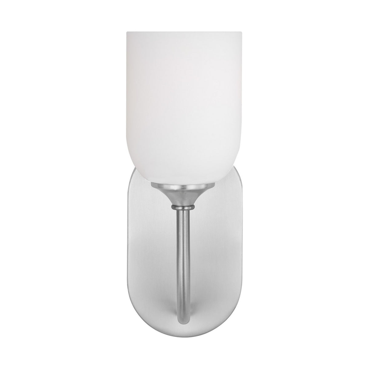 Emile One Light Vanity in Brushed Steel