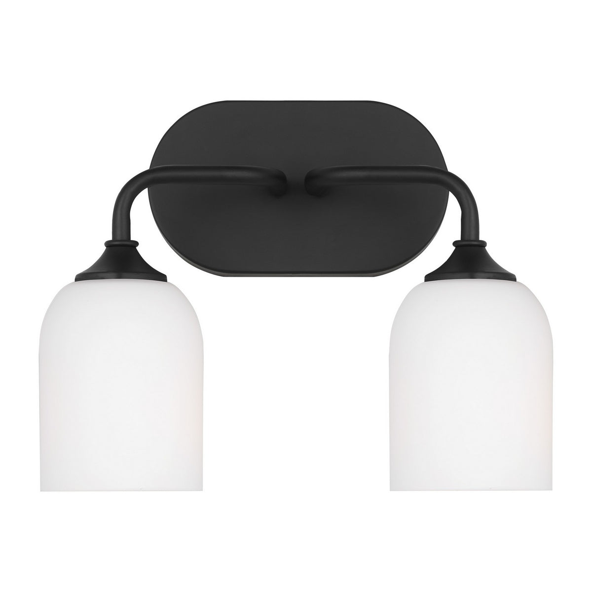 Emile Two Light Vanity in Midnight Black