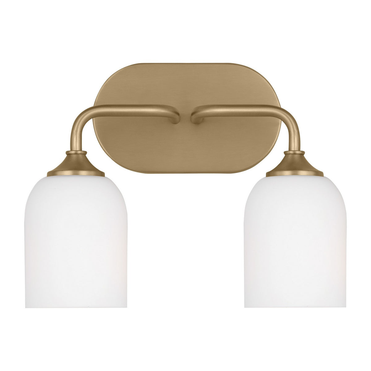 Emile Two Light Vanity in Satin Brass