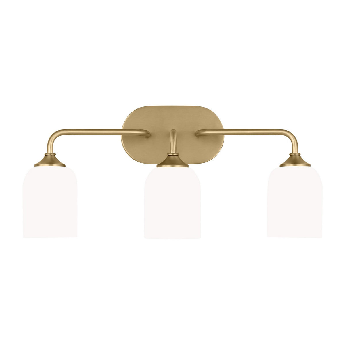 Emile Three Light Vanity in Satin Brass