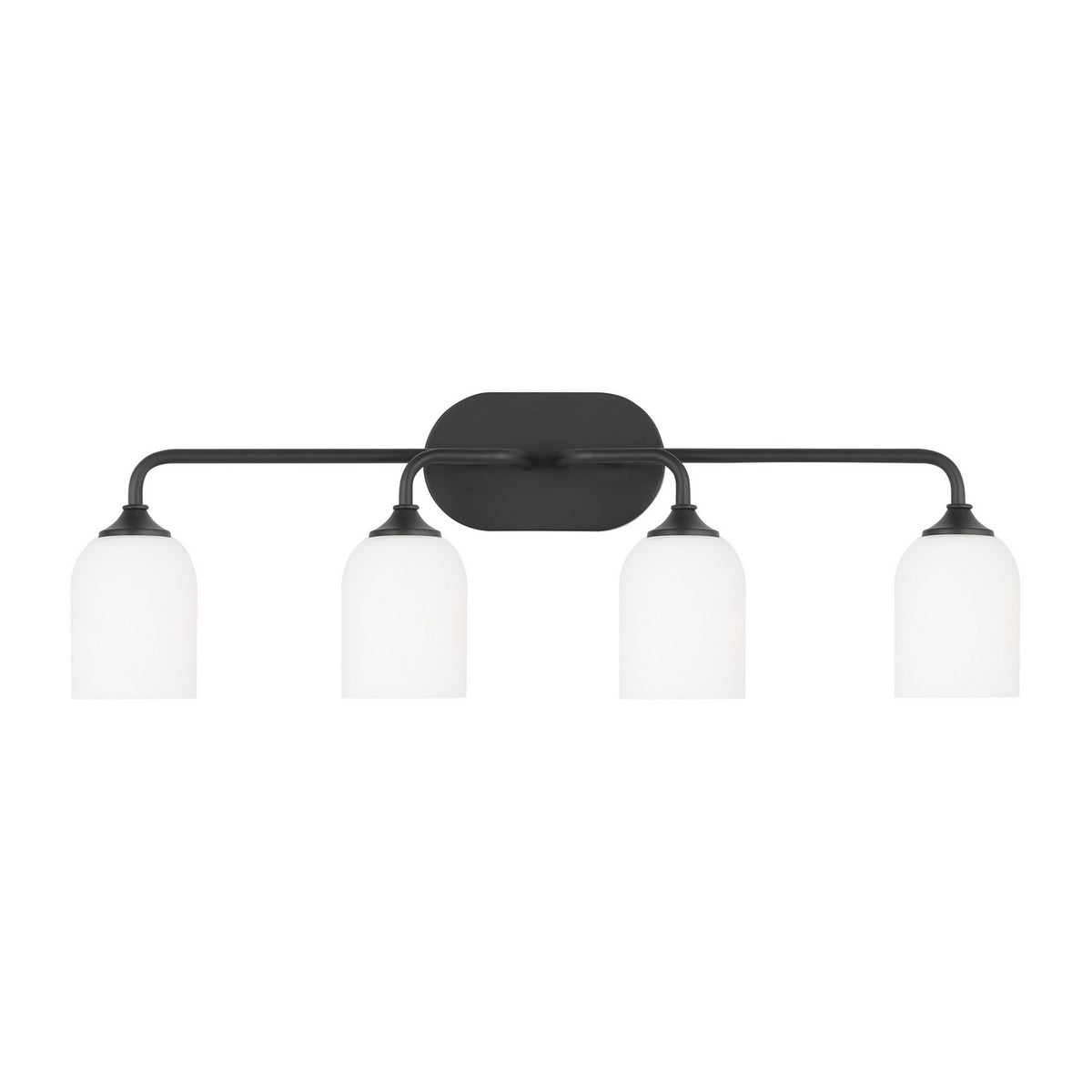 Emile Four Light Vanity in Midnight Black