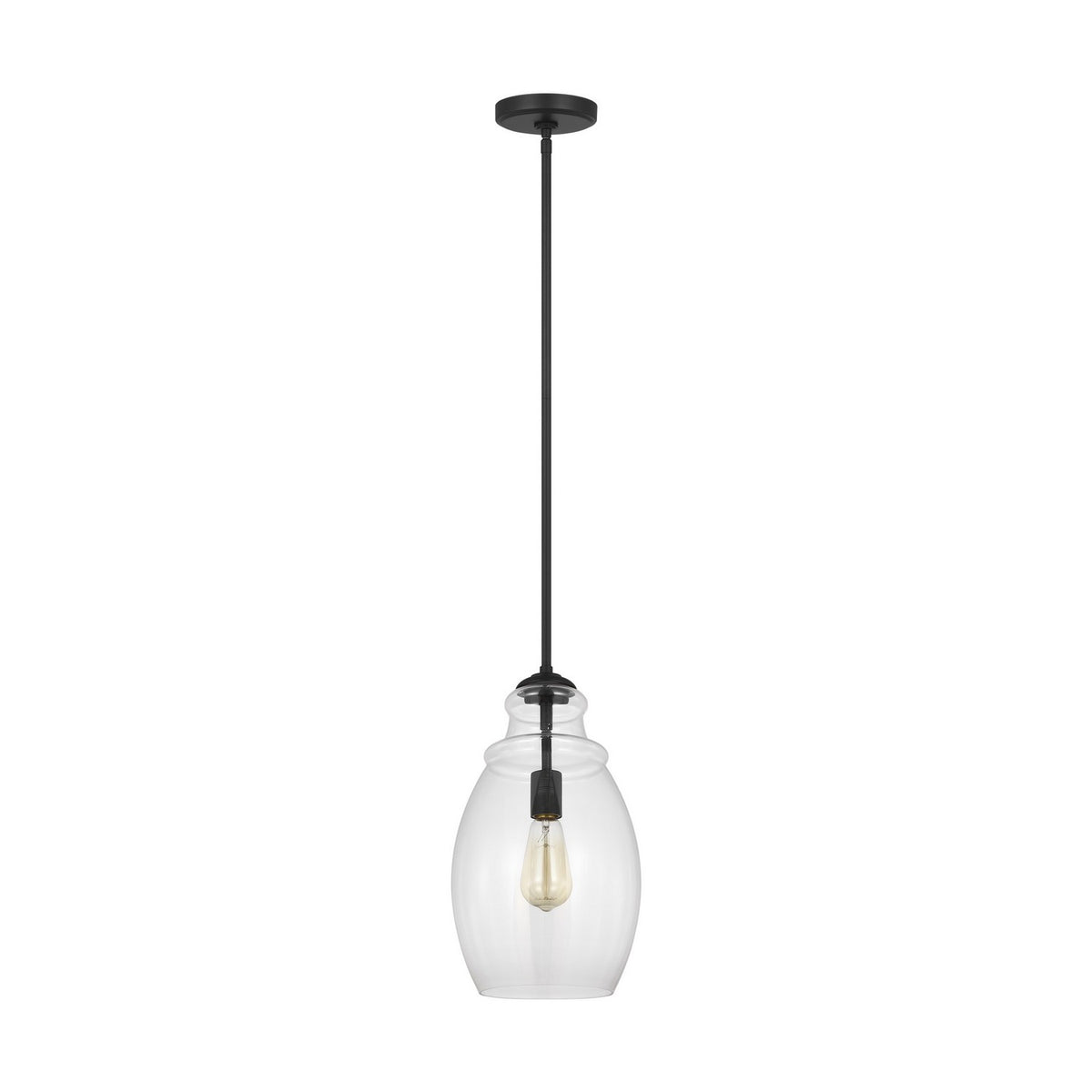 Marino One Light Pendant in Midnight Black