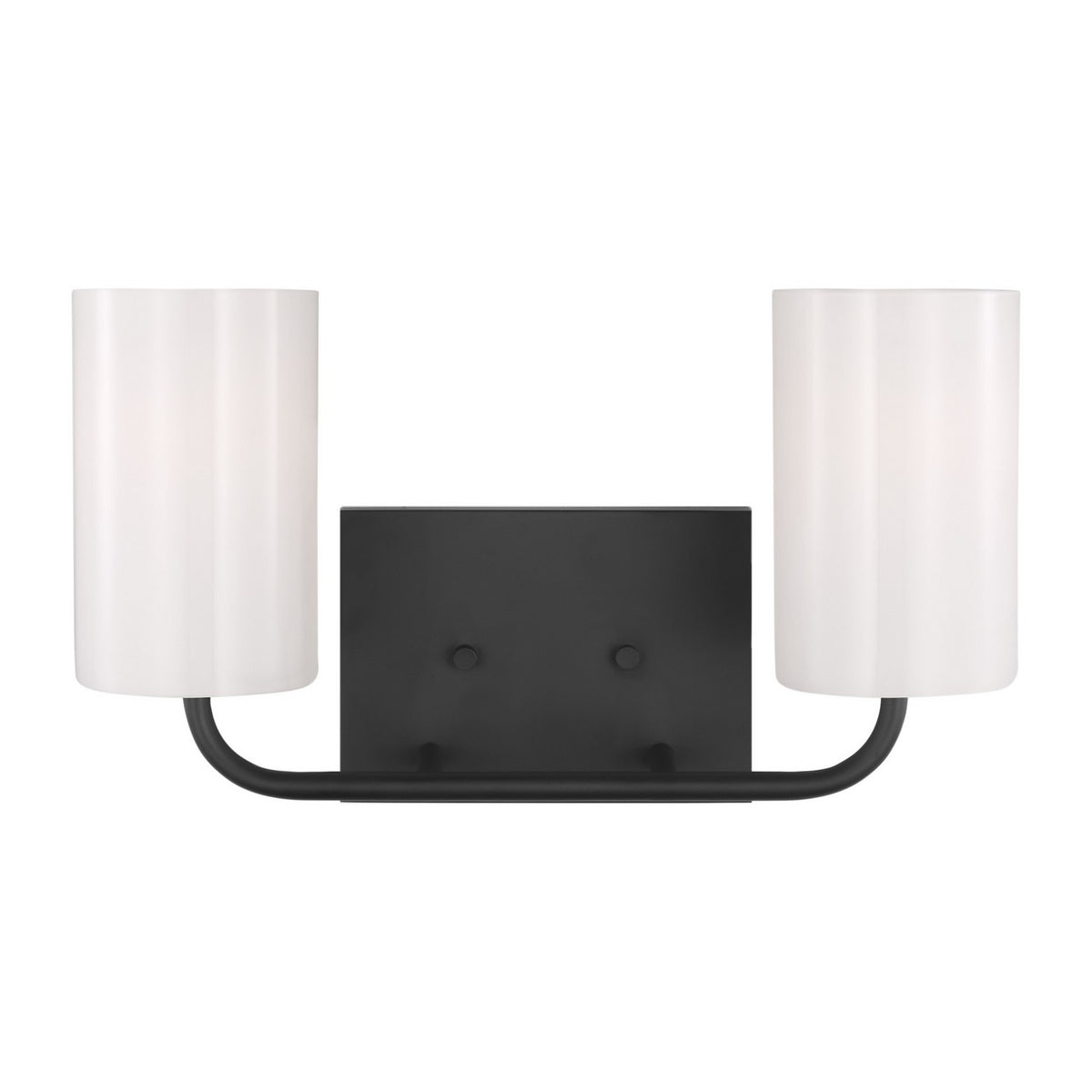 Rhett Two Light Vanity in Midnight Black