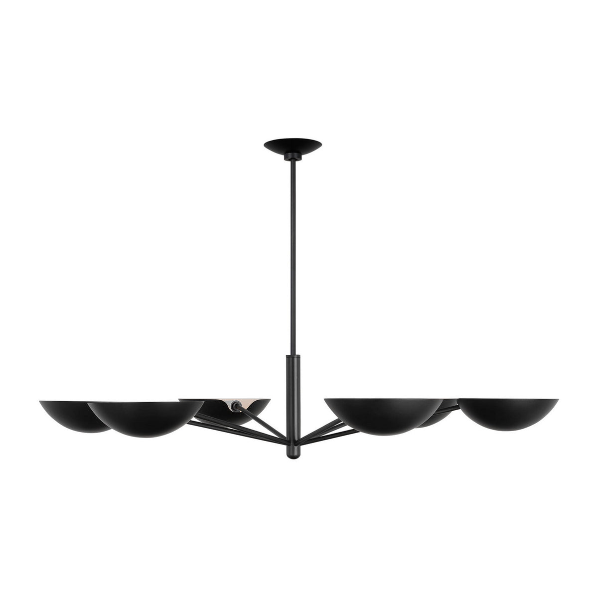 Nevel Six Light Chandelier in Aged Iron