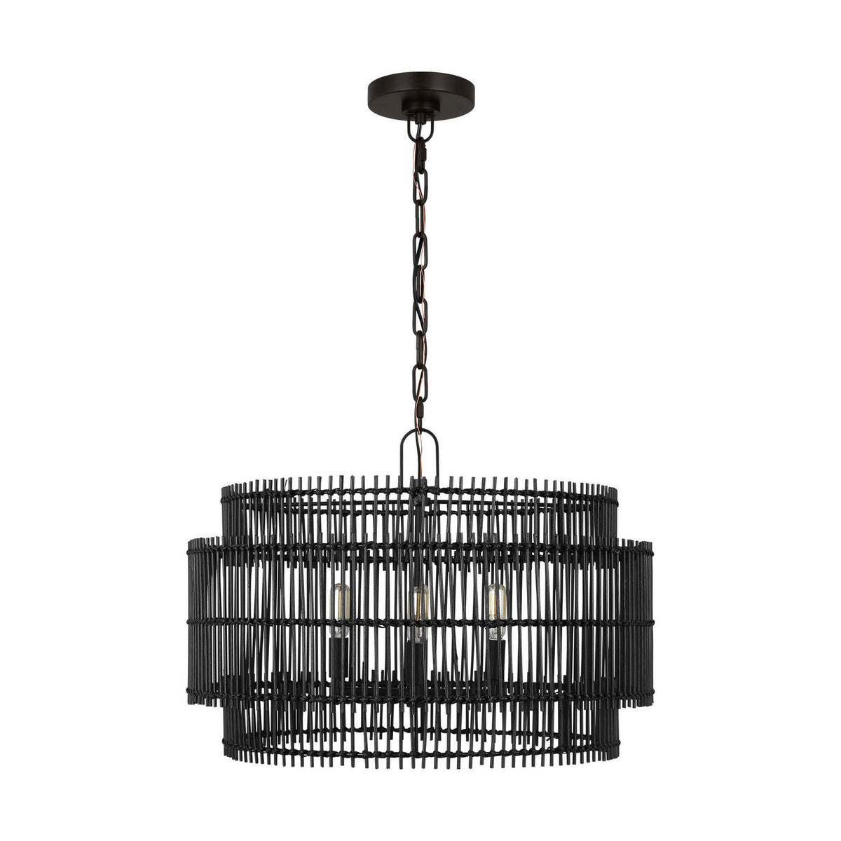 Elio Four Light Pendant in Aged Iron