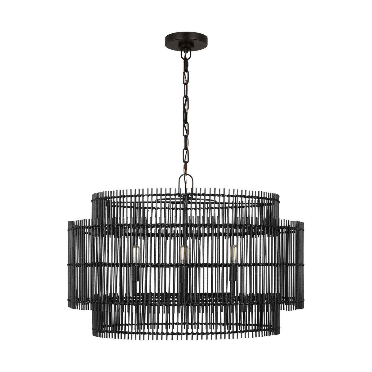 Elio Four Light Pendant in Aged Iron