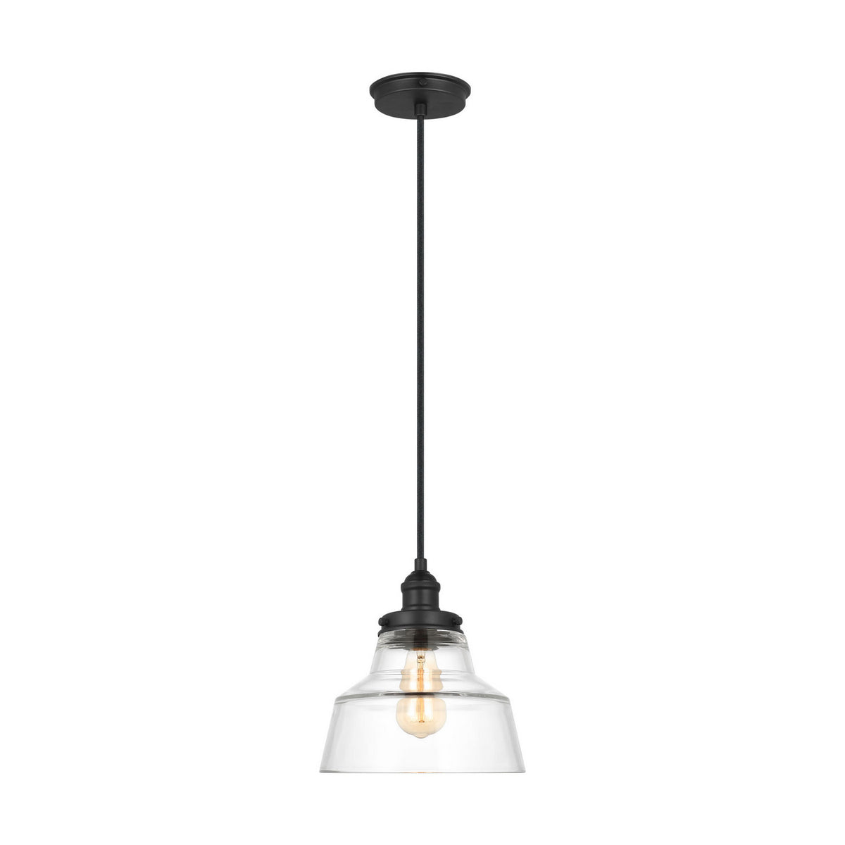 Baskin One Light Pendant in Midnight Black