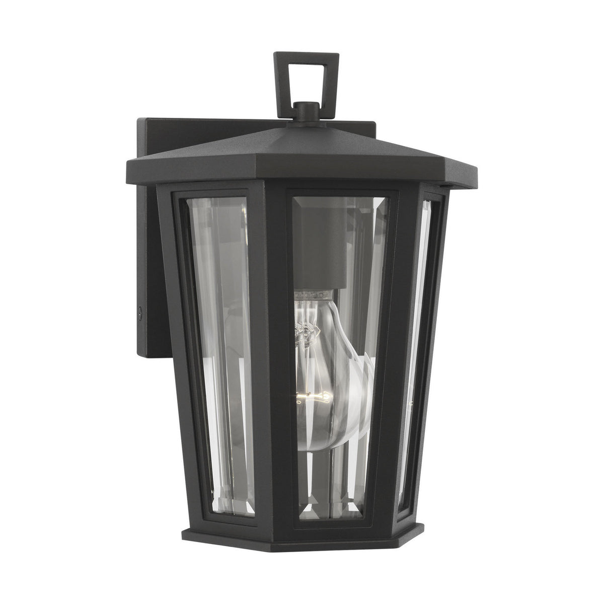 Witley One Light Wall Lantern in Textured Black