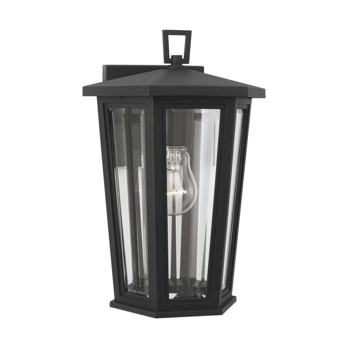 Witley One Light Wall Lantern in Textured Black