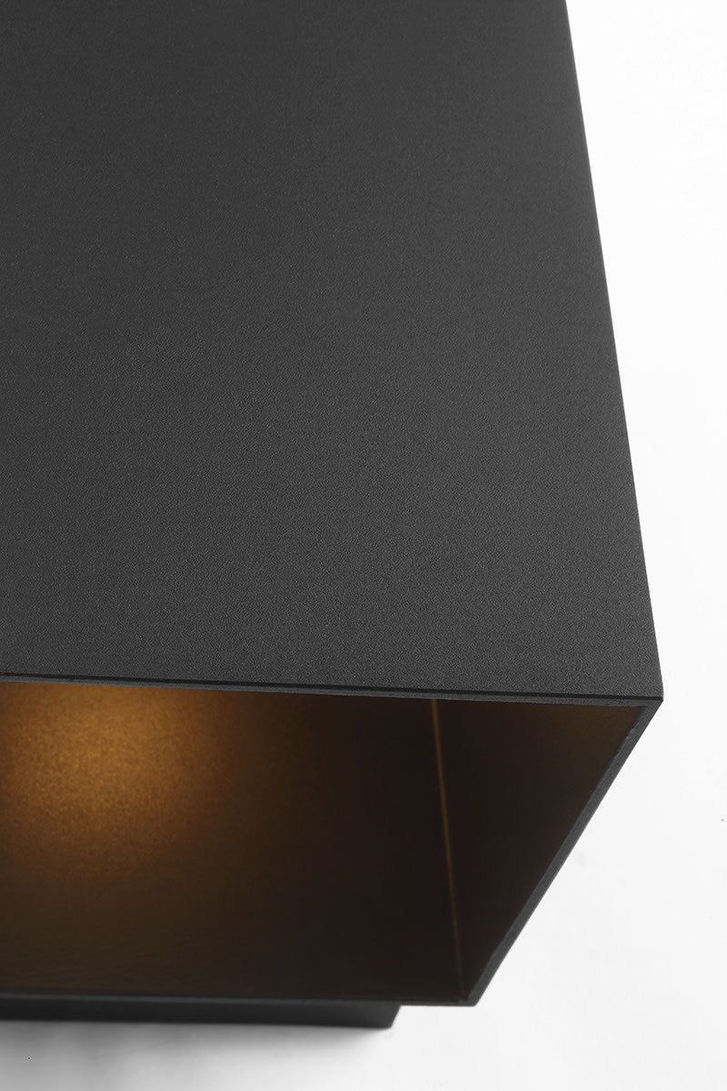 Pohl One Light Wall Lantern in Textured Black