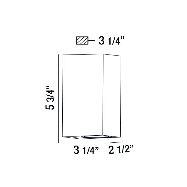 Dale LED Wall Mount in Black