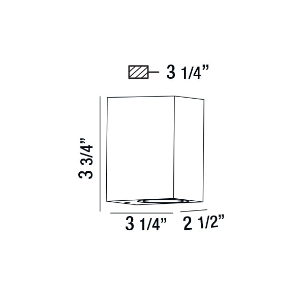 Trek LED Wall Mount in Black