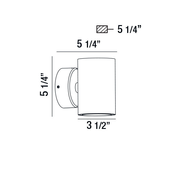 Glen LED Wall Mount in Black