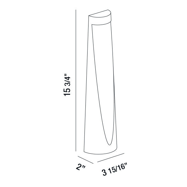 Bira LED Bollard in Black