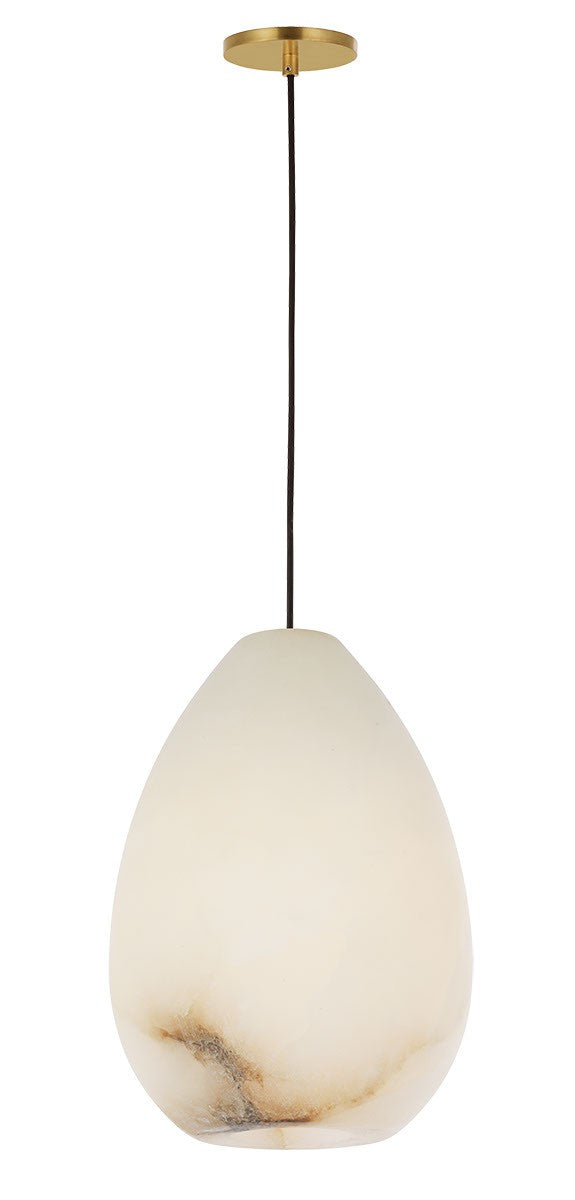 Alina One Light Pendant in Hand Rubbed Antique Brass