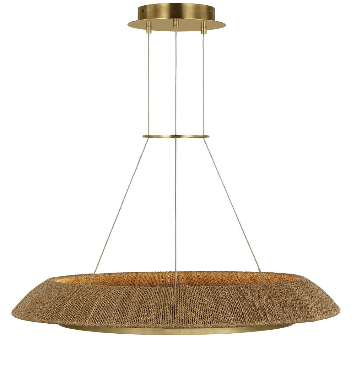Noa LED Chandelier in Hand Rubbed Antique Brass