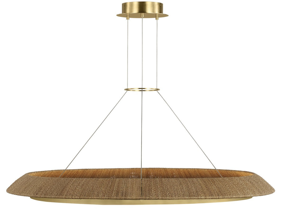 Noa LED Chandelier in Hand Rubbed Antique Brass
