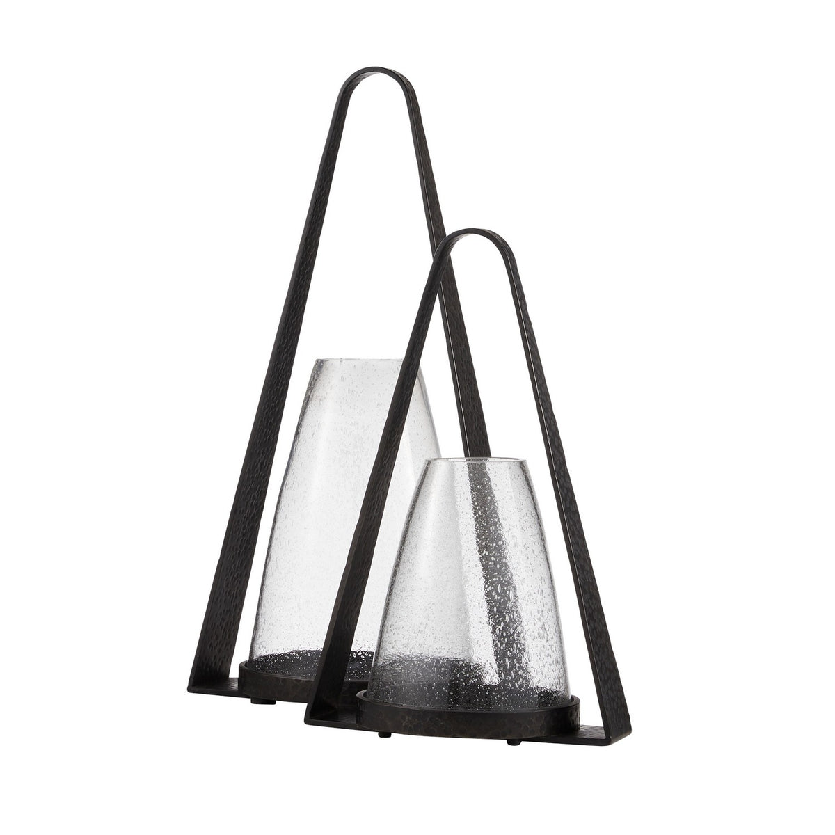 Dayton Hurricanes, Set of 2 in Clear/Blackened Iron