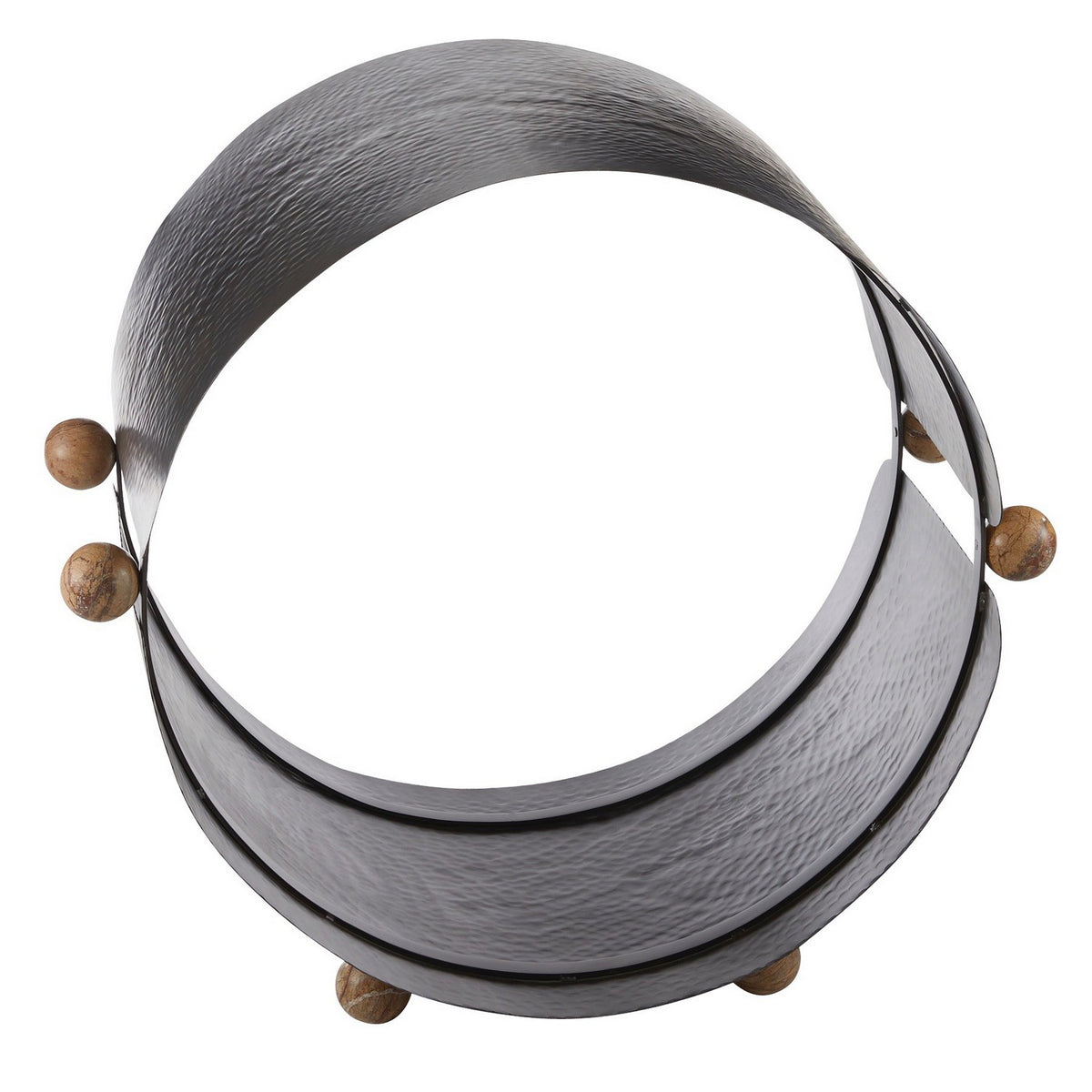 Cannon Log Holder in Blackened Iron/Sienna