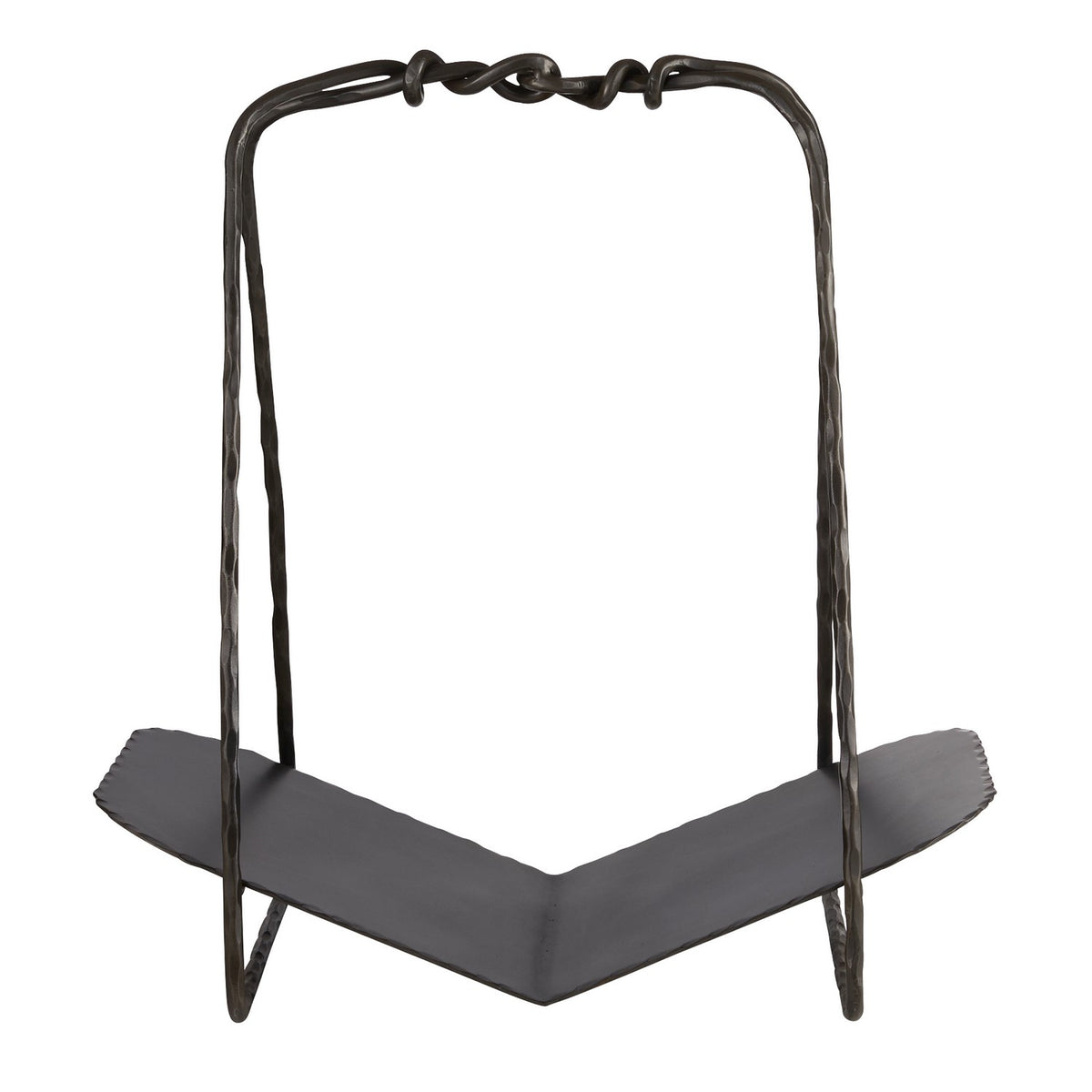 Darius Log Holder in Blackened Iron/Blackened Iron