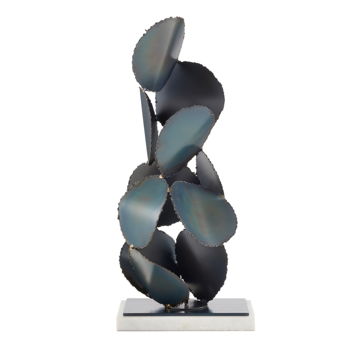Kensey Sculpture in Burnt Iron/White