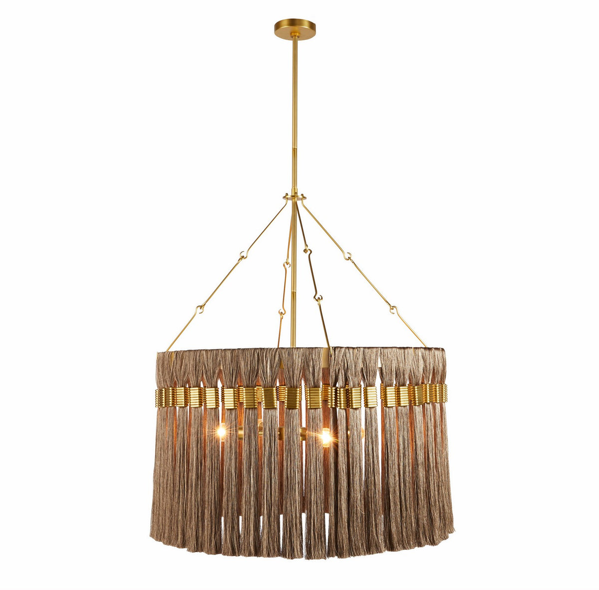 Dutchess Four Light Chandelier in Gold and Gray/Antique Brass