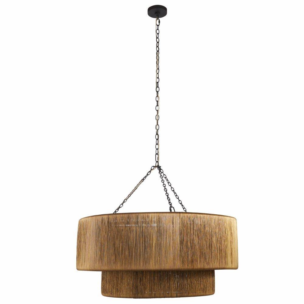 Creighton Three Light Chandelier in Vintage Brass/Blackened Iron