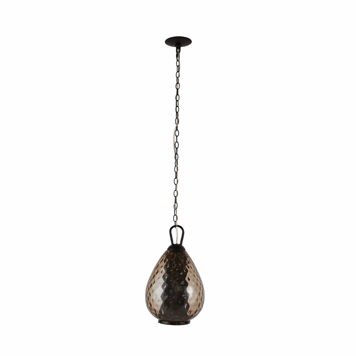 Eureka One Light Pendant in Smoke/Bronze