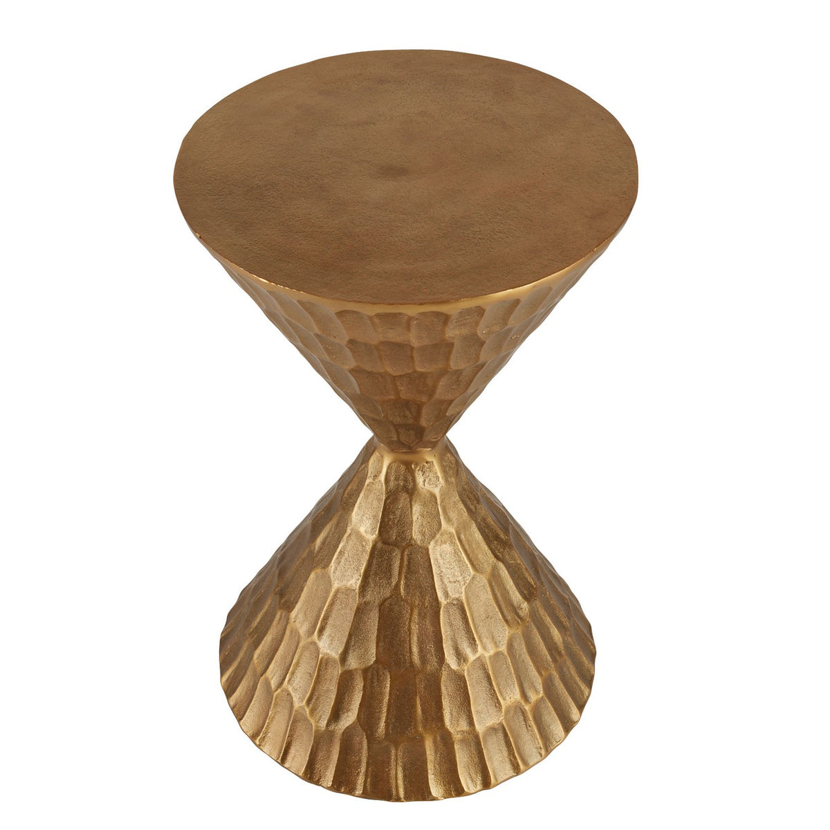 Castanza Accent Table in Antique Brass