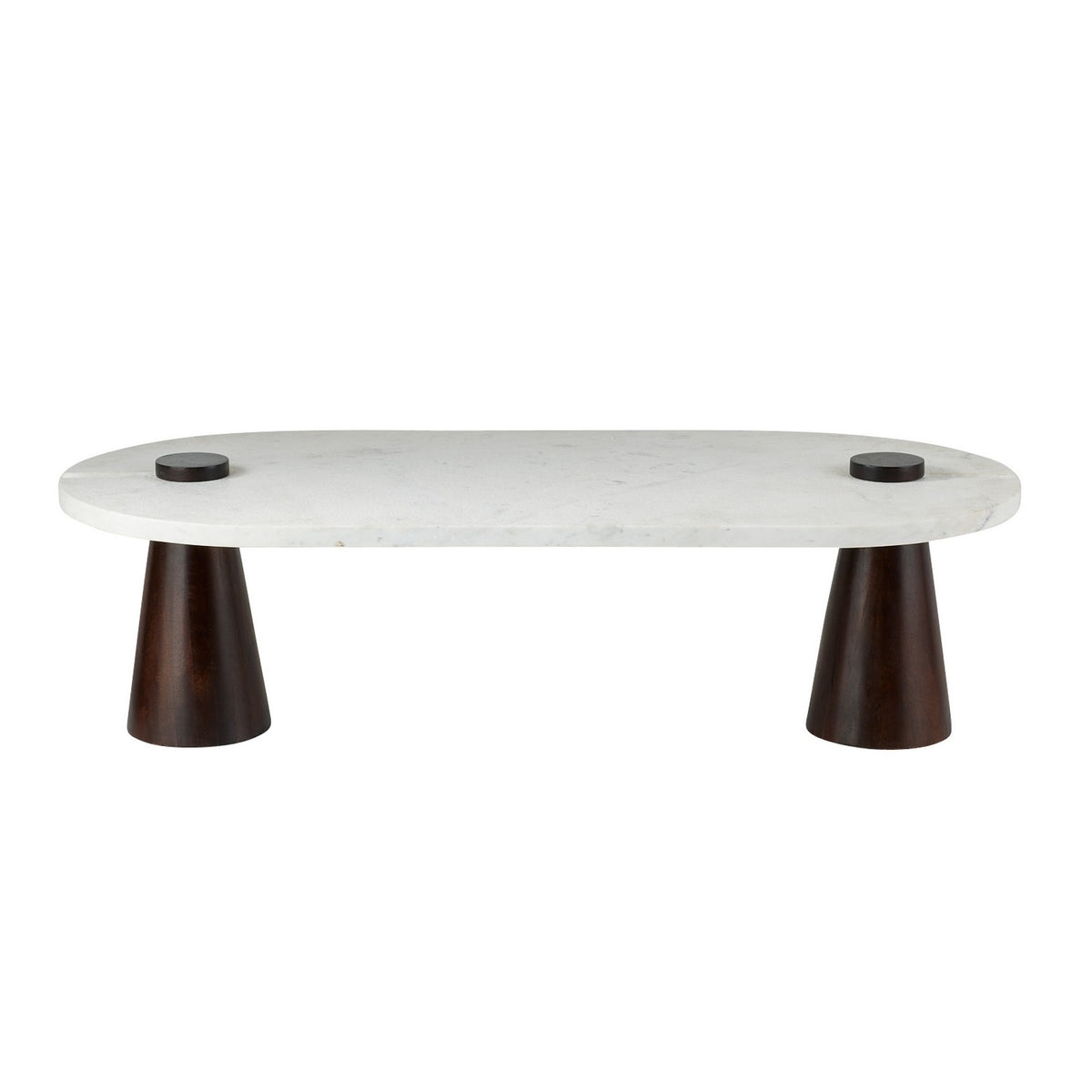 Table basse Delaney en blanc/ocre