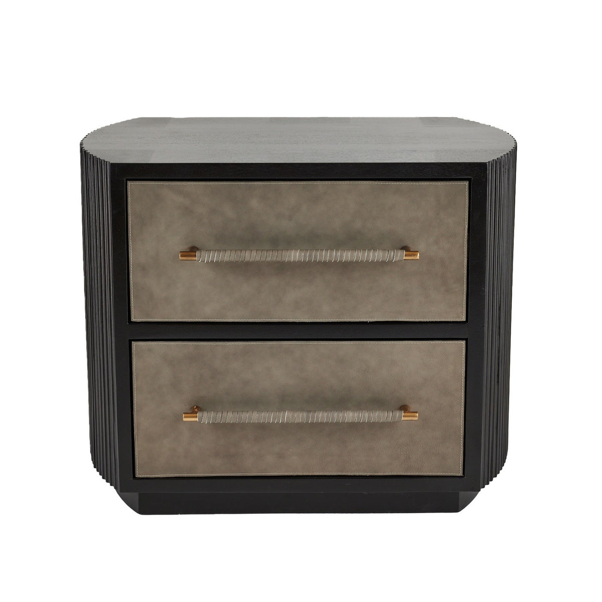 Eastchester Side Table in Ebony/Dove/Antique Brass