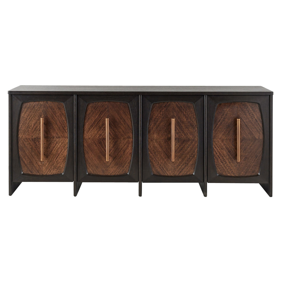 Elmore Credenza in Brindle/Sable/Antique Brass/Ebony