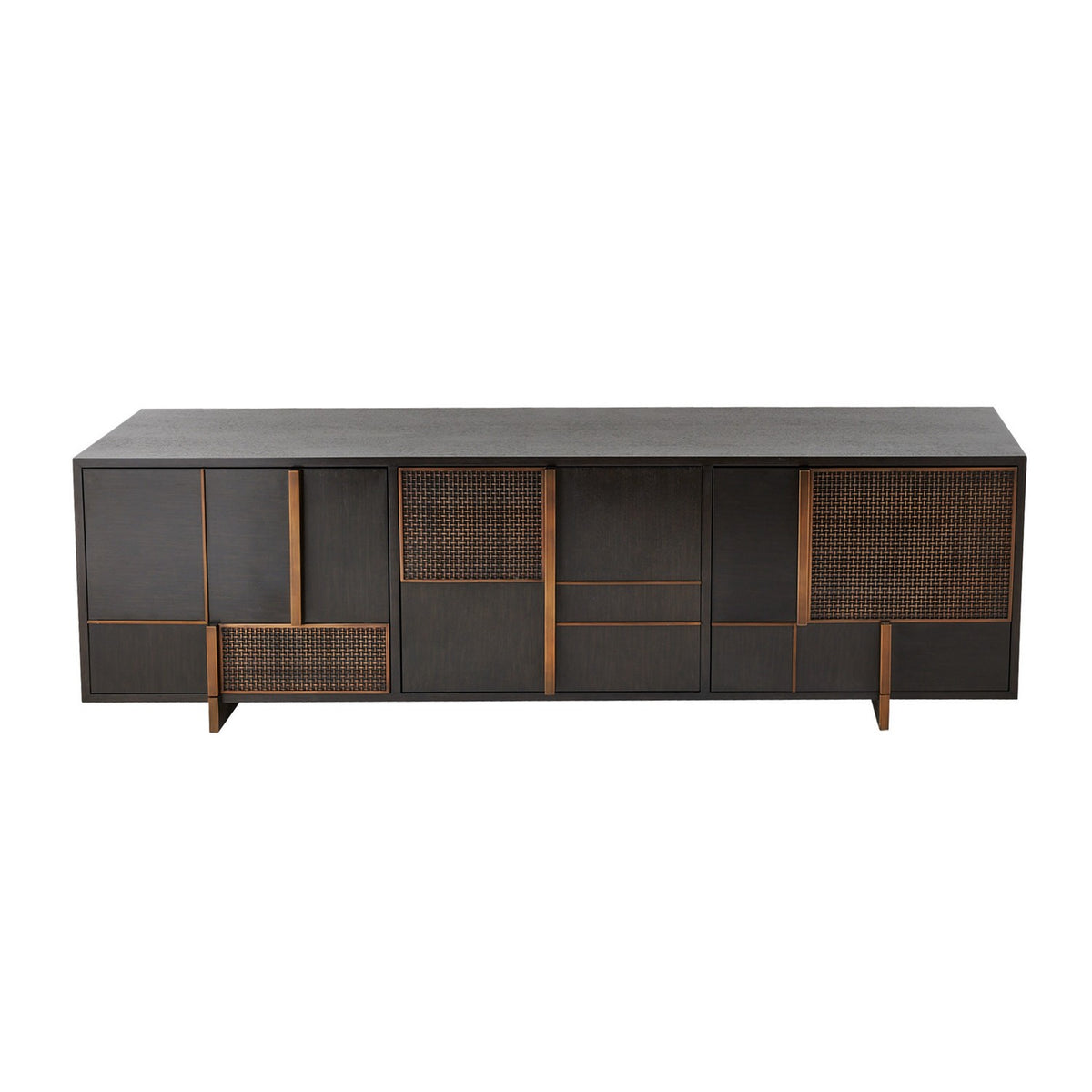 Demi Credenza in Ebony/Antique Brass/Ebony