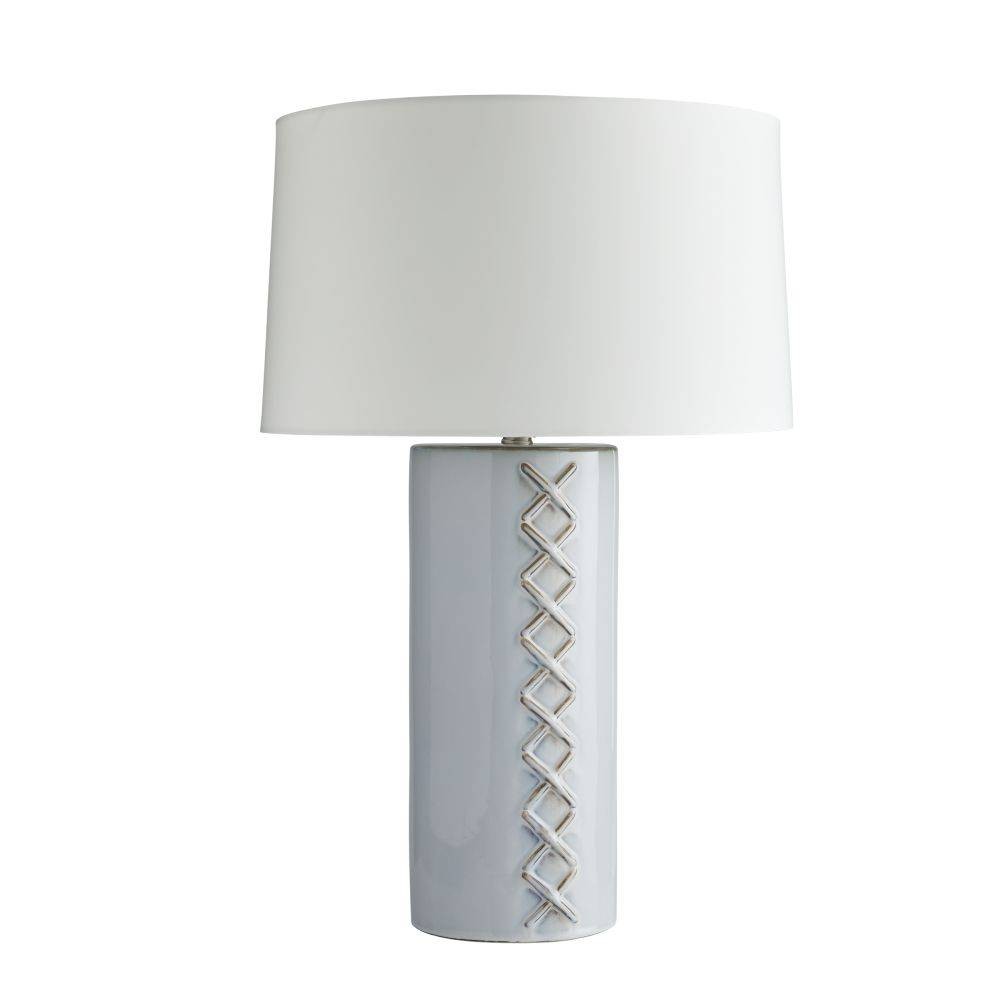 Lampe de table DiMaggio One Light en nickel poli réactif glacial/ivoire/blanc cassé