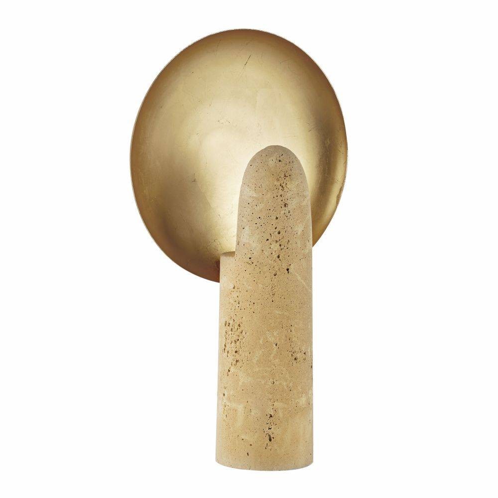 Eclipse One Light Table Lamp in Sand/Antique Brass