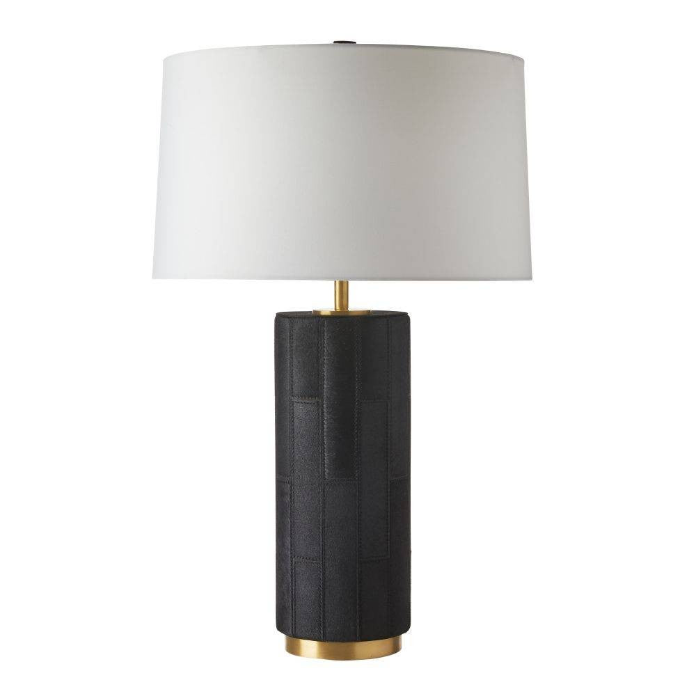 Cartwright One Light Table Lamp in Black/Antique Brass/Off-White/Off-White