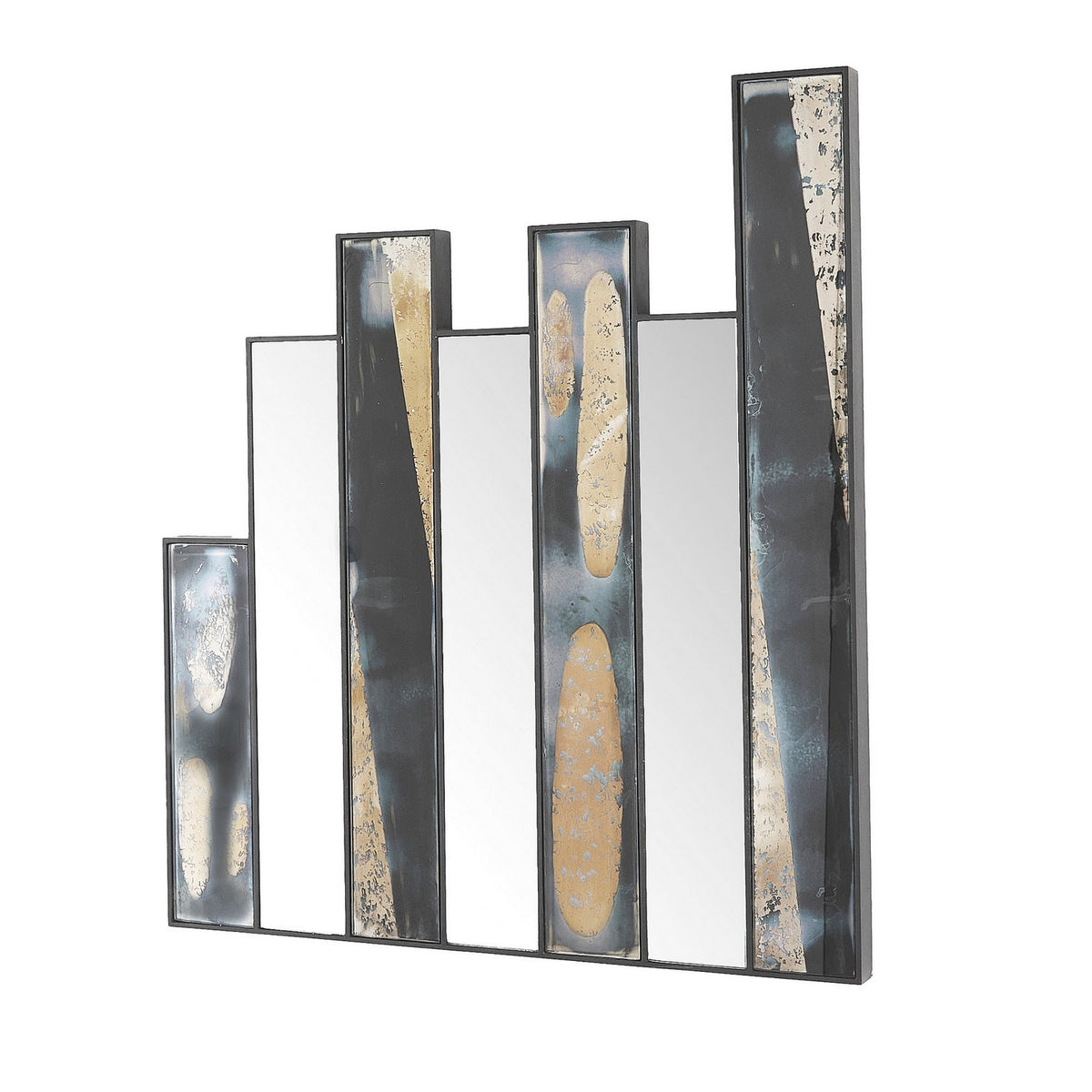 Darcy Mirror in Blackened Iron/Dark Antique/Plain
