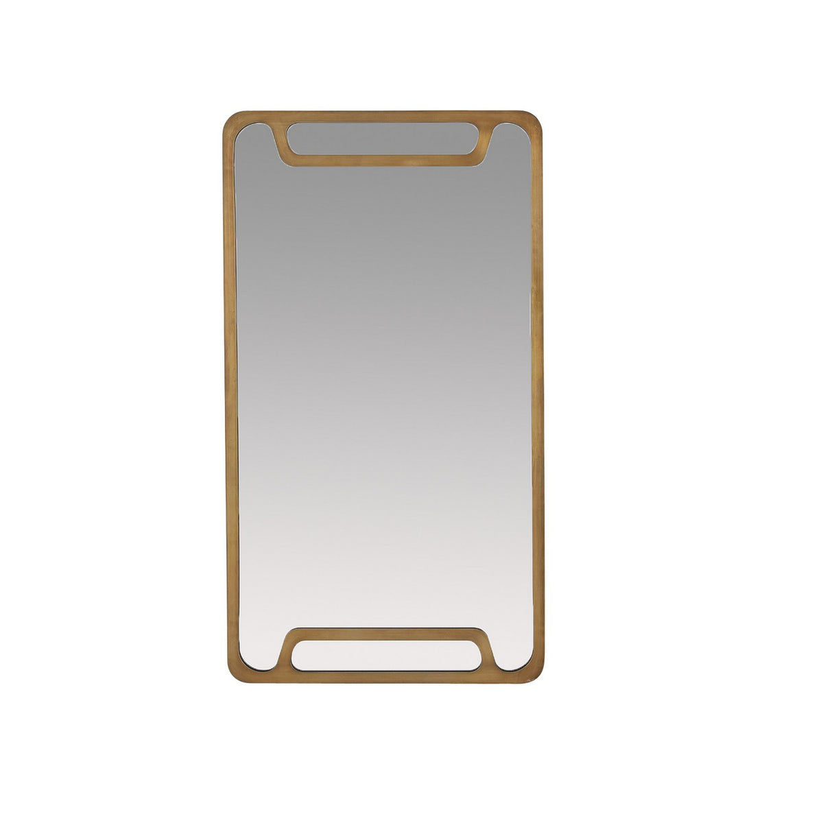 Dodger Mirror in Vintage Brass/Plain