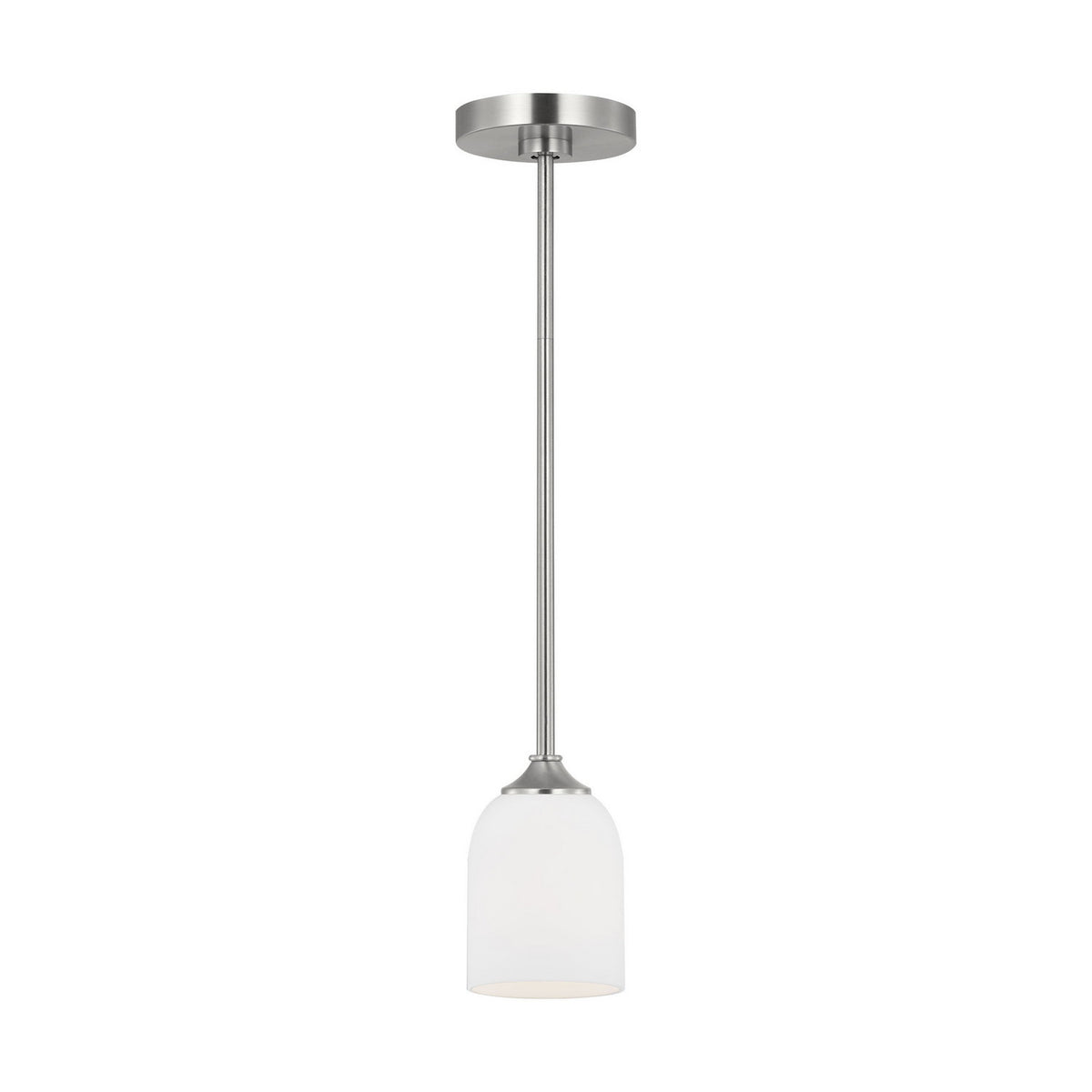 Emile One Light Mini Pendant in Brushed Steel