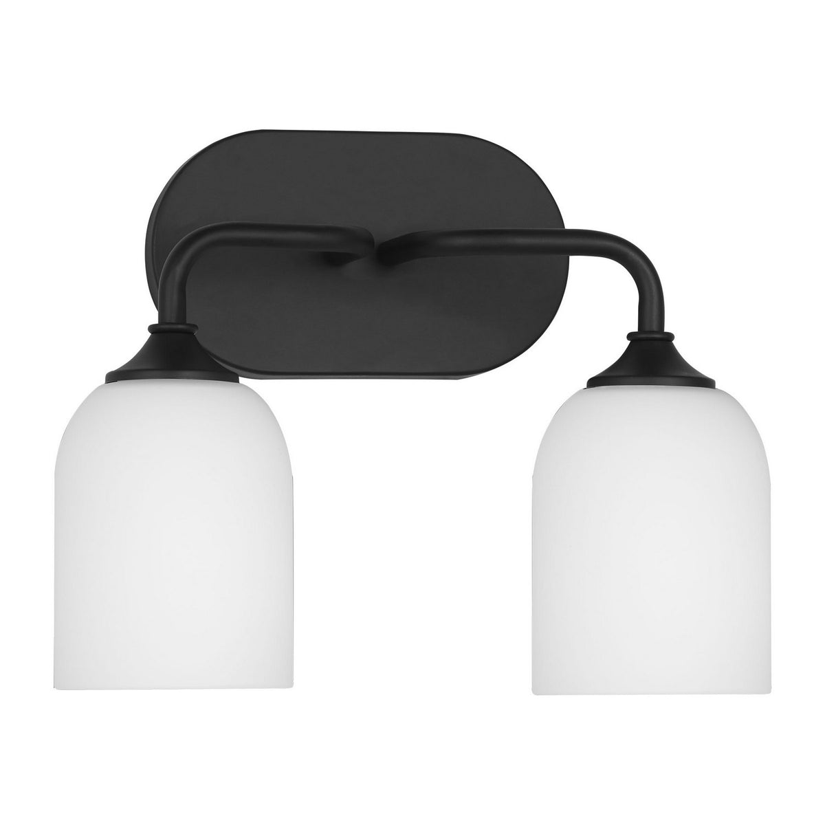 Emile Two Light Vanity in Midnight Black