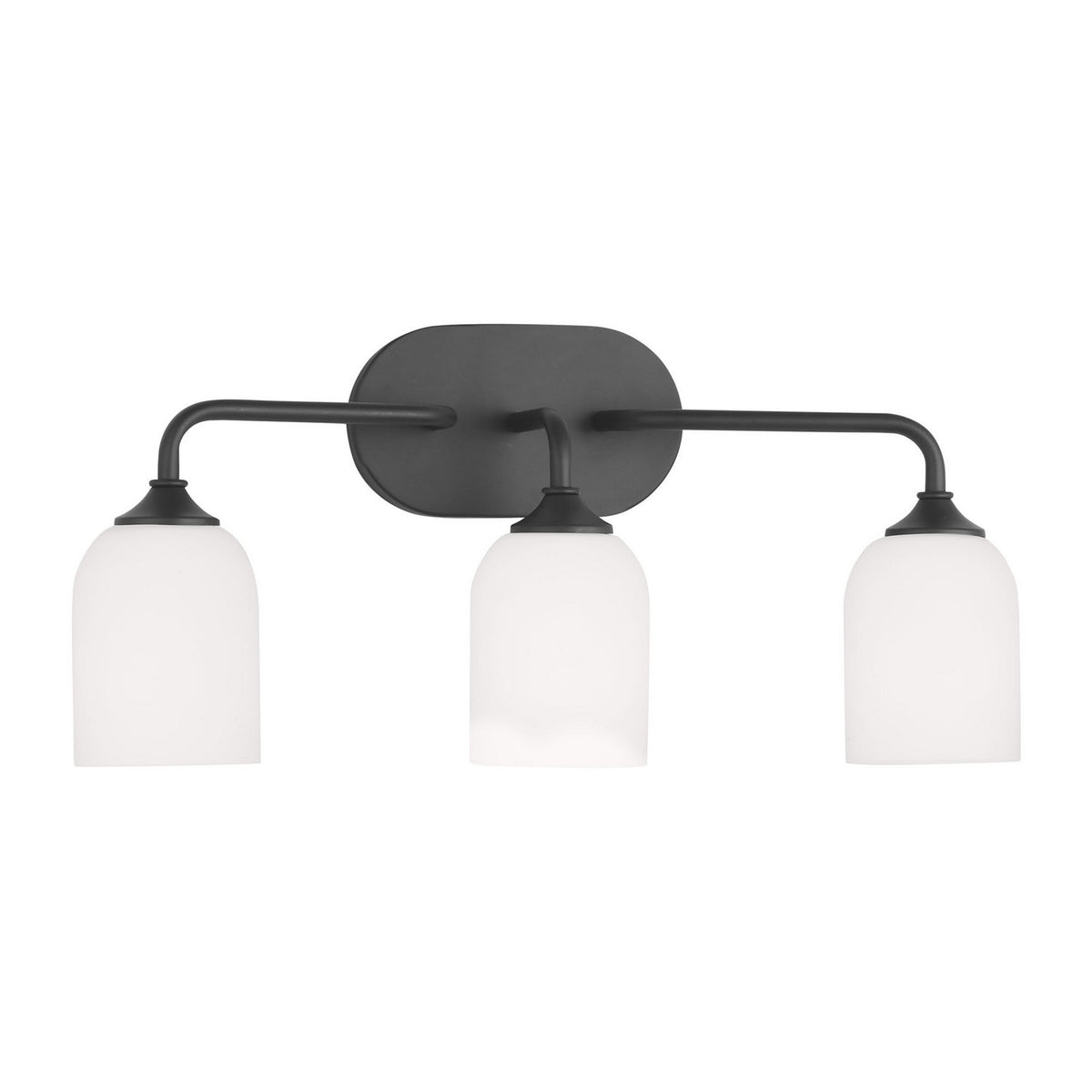 Emile Three Light Vanity in Midnight Black