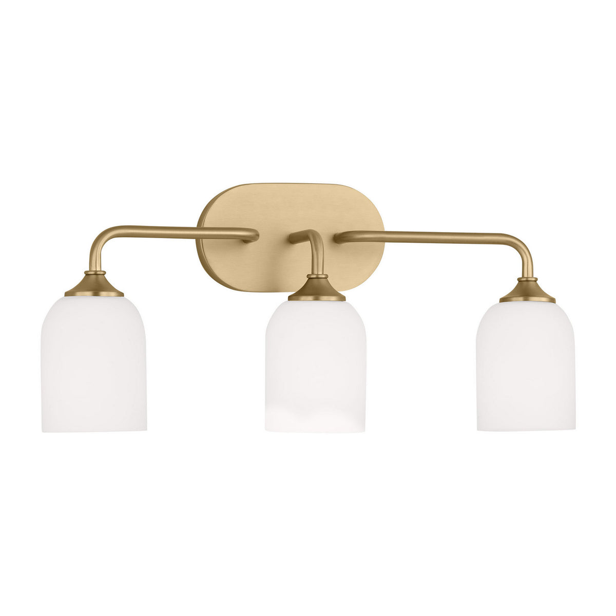 Emile Three Light Vanity in Satin Brass