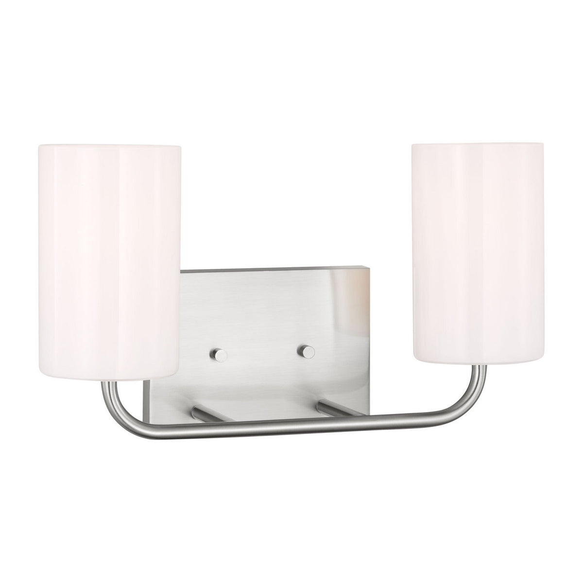 Rhett Two Light Vanity in Brushed Steel